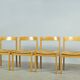 Vintage dutch design oak dining chairs, 1960s