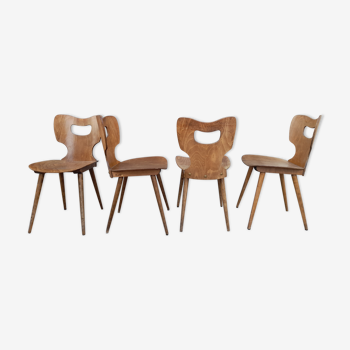 Serie de 4 chaises bistrot Baumann modèle Marteau