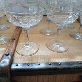 11 antique champagne glasses