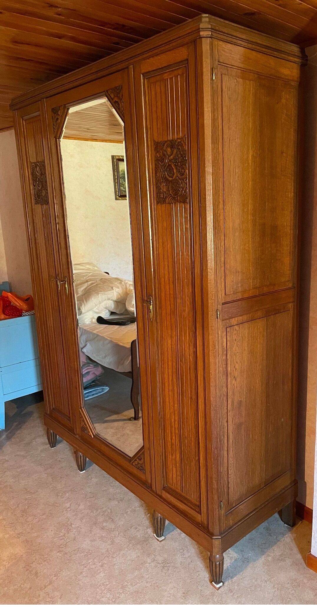 Armoire Art Déco miroir biseauté