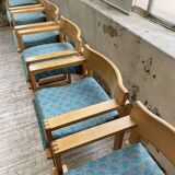 Set of 6 oak chairs with armrests Ate Van Apeldoorn