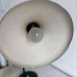 Vintage industrial table lamp in black metal and chrome