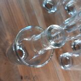 Set of 8 glass bottles with corks