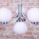 Art Deco Chandelier in Chrome-Plated Steel and Opal Glass, Czech, 1920s