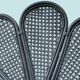 Vintage black rattan headboard 142cm