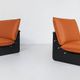 Pair of Armchairs by Guiseppe Munari, Italy, 1970s - New Upholstery