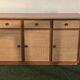 Vintage 1980s rattan sideboard by Roche Bobois