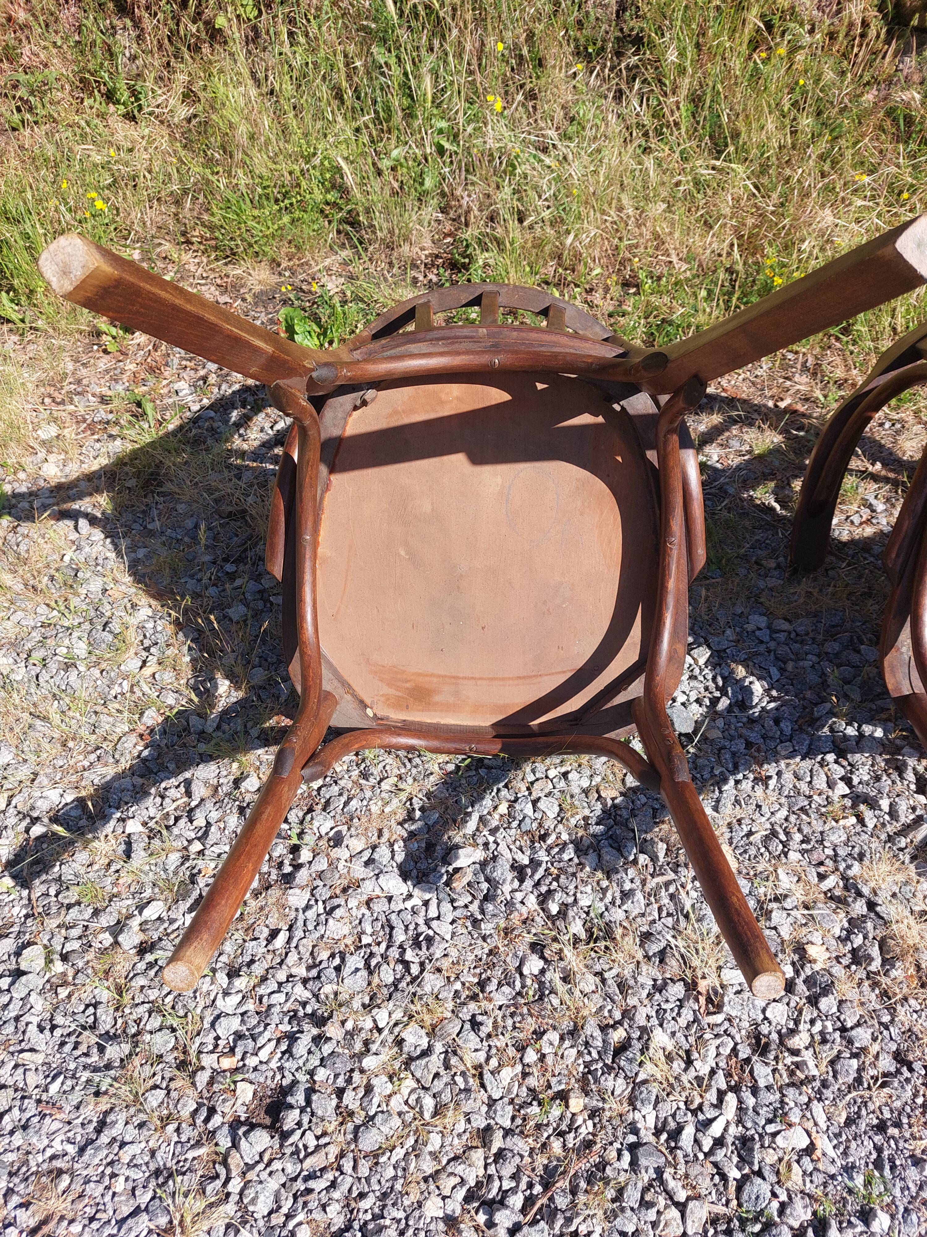 4 fauteuils Baumann en bois courbé