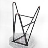 Tabouret vintage bois et structure en fer