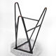 Vintage stool, wooden stool and iron structure, extra stool, octagonal wood seat, cui