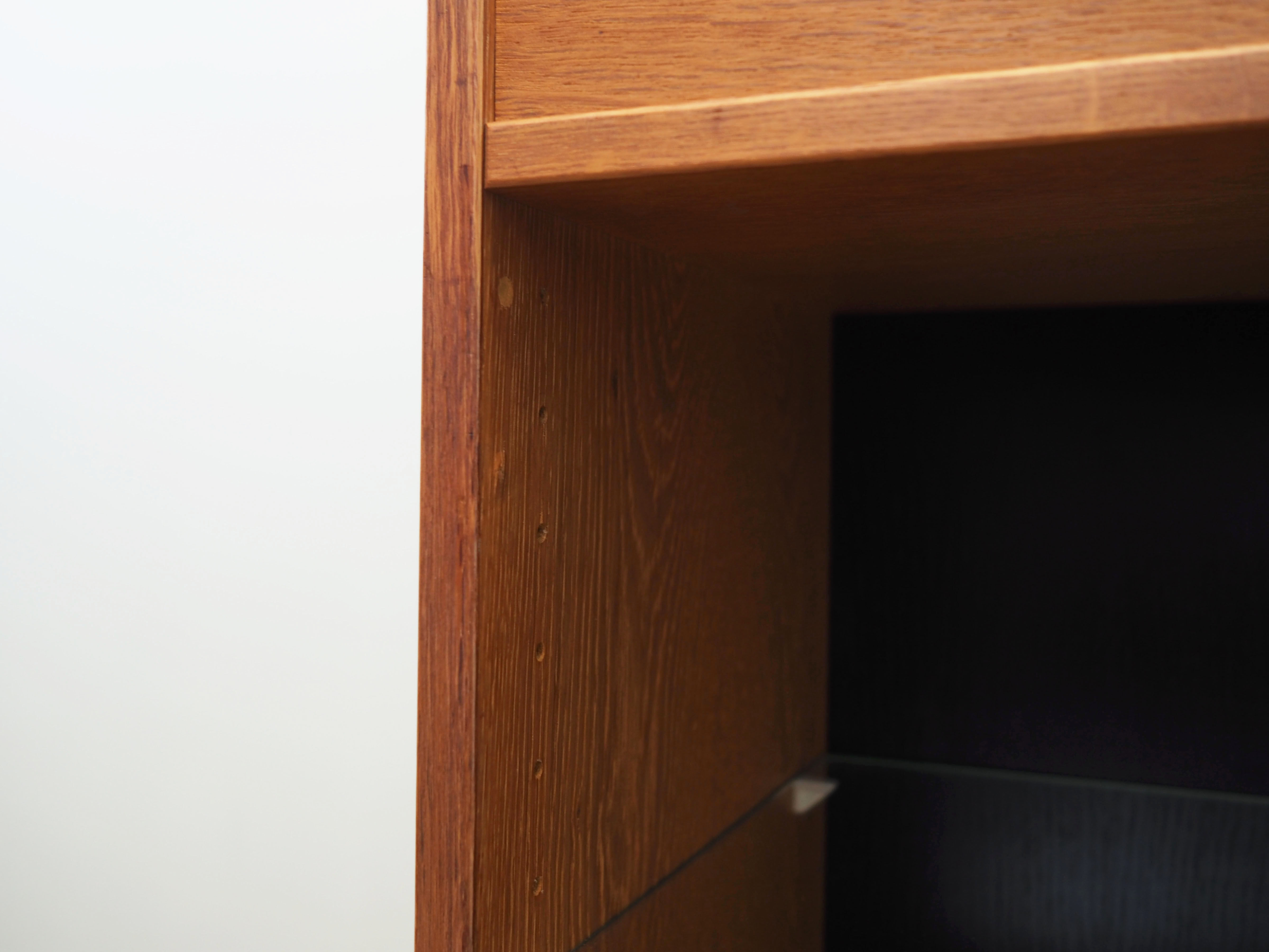 Oak bookcase, Danish design, 1970s, manufactured by ÆJM Møbler
