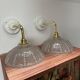 Pair of Art Deco glass gold wall sconces