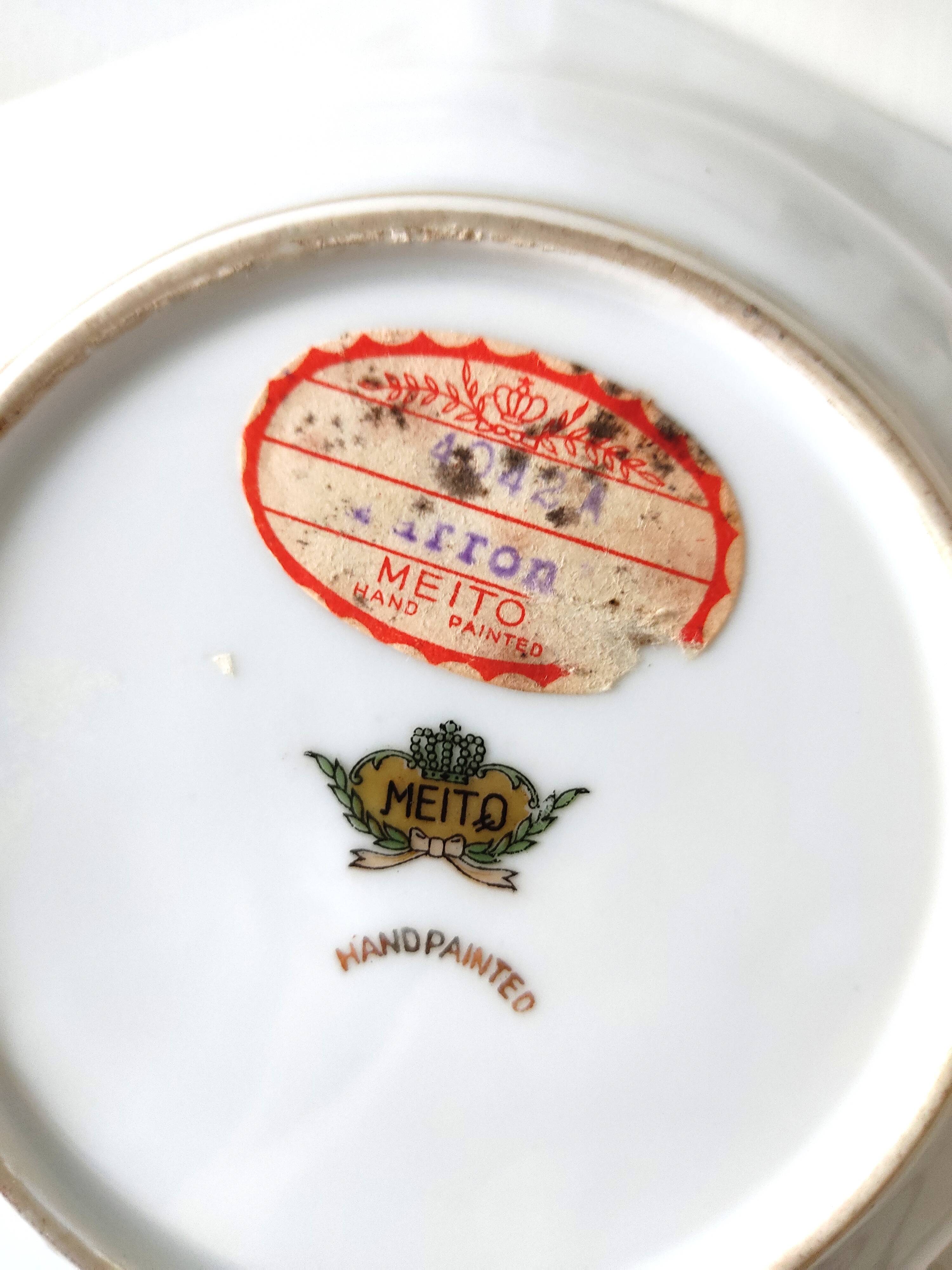 Two Meito China Japanese porcelain dishes