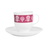 Cup and saucer, Wien style, Melitta, Germany, 1970s.