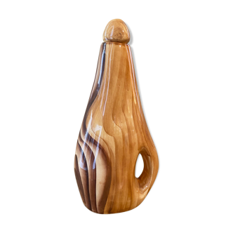 Ceramic bottle imitation wood