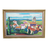 Village de provence Fauvisme 1960 oil on canvas 74/50 cm