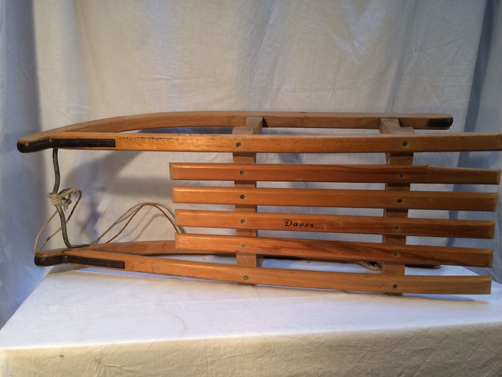 Davos vintage sled in solid beech - 60s/70s