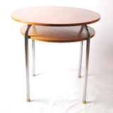 Bauhaus tubular steel cantilever table with underpanel ST 41 by Robert Slezák company