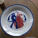 set of 4 Art Deco plates signed Louis Garin HB Quimper