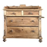 English pine chest of drawers