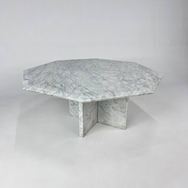Table basse vintage en marbre, années 1970
