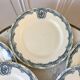 7 flat plates Terre de Fer Salins model "Versailles" XIXth