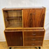 Bureau bibliothèque en teck rétro des années 60 (environ 1960) Un meuble fantastique et polyvalent