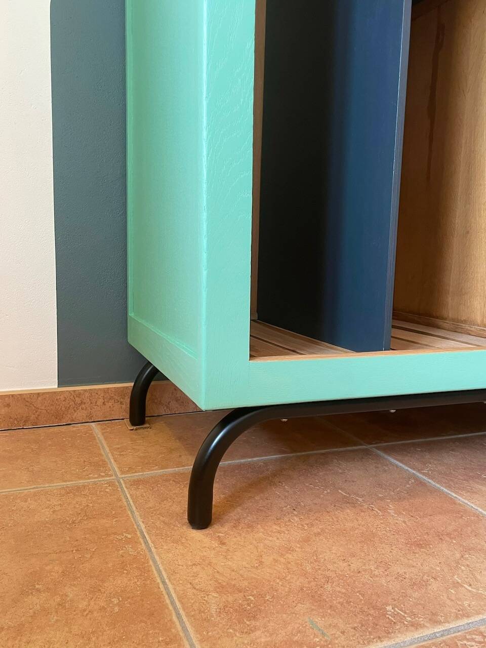 Turquoise boarding school wardrobe