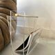 Plexiglas and brass magazine rack - David Lange for Roche Bobois, design 1970