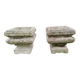Pair of vintage antique stone Medici planters