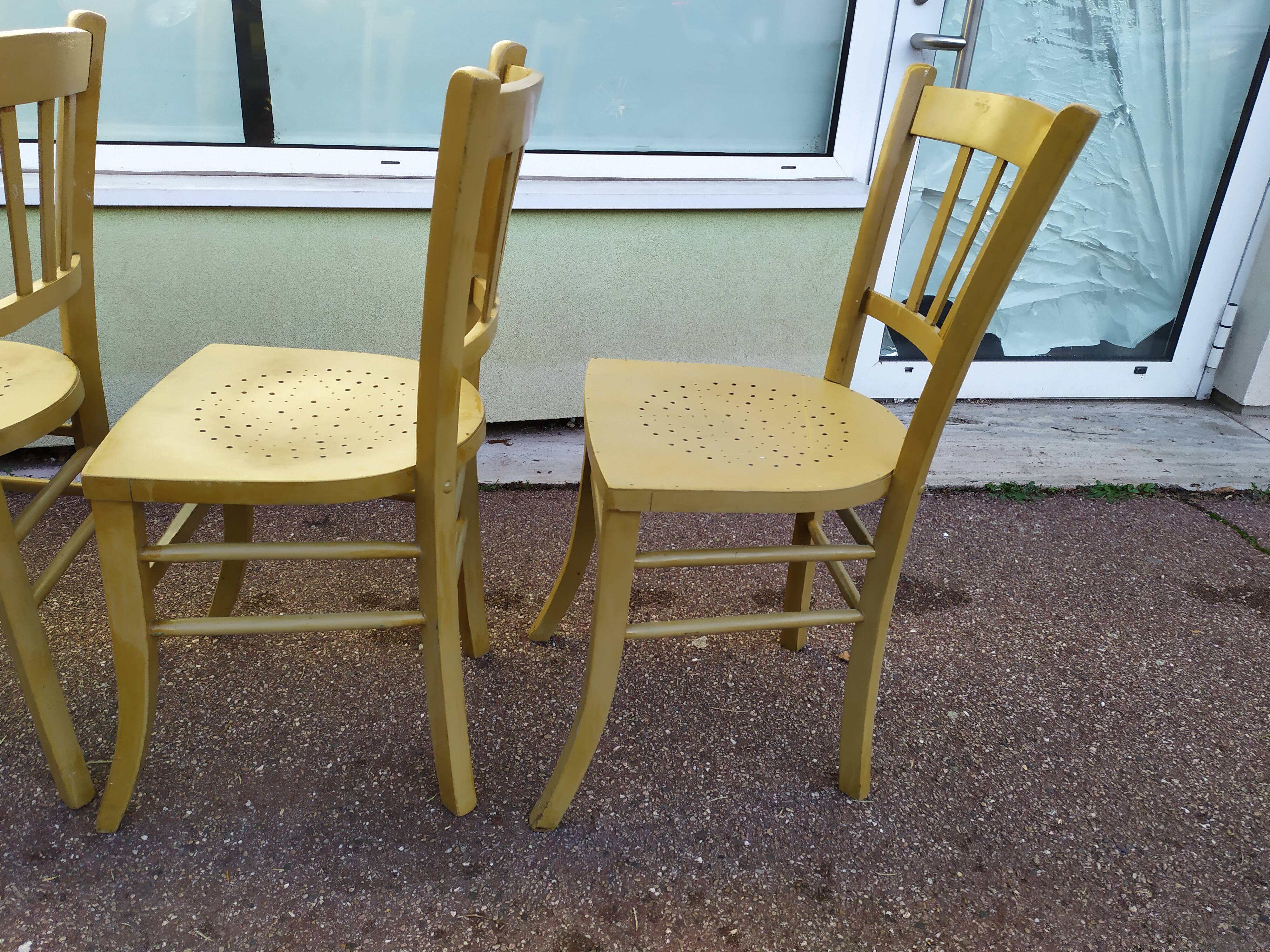 Lot de 4 chaise de bistrot Luterma - repeintes