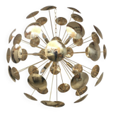 Lustre spoutnik à capuchon en laiton fait à la main
