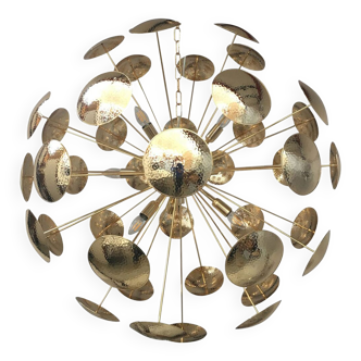 Hand-made brass cap sputnik chandelier