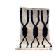 Moroccan Berber rug in black and white wool, size 150 x 250 cm