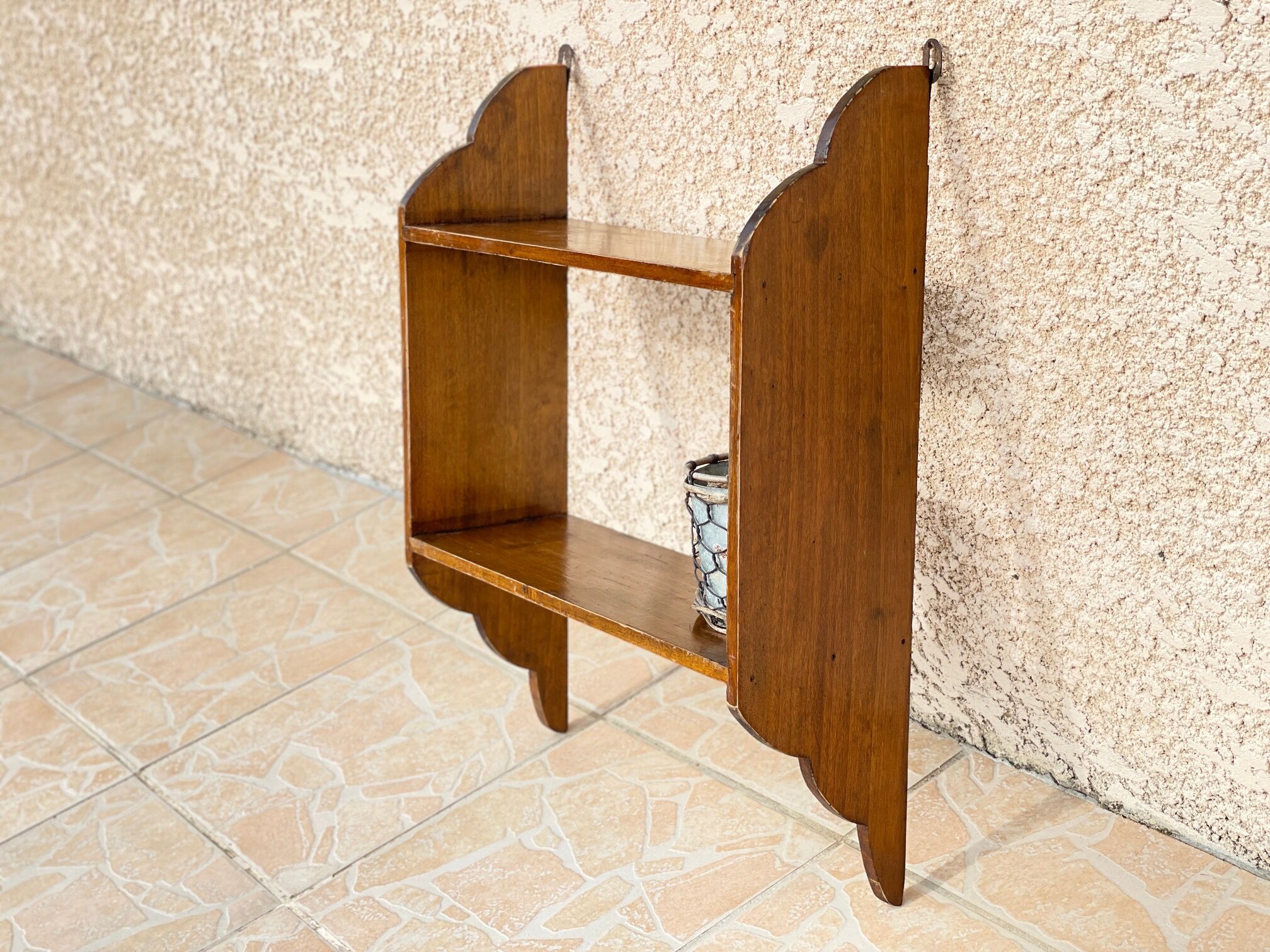 Old wooden wall shelf