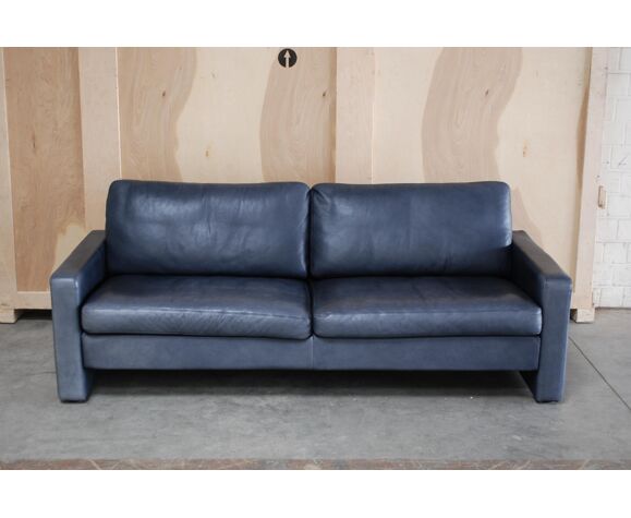 Vintage Conseta Sofa in Blue Cor Leather | Selency