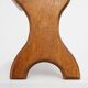 Sculptural hand-carved oak wooden stool, France, ca. 1900