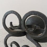 Vintage Iron Forged Candlestick Holder: Handmade Gothic Home Decor