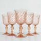 Set de 6 verres a vin rose