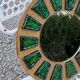 Miroir soleil en céramique des années 70