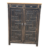 Storage furniture / Antique black wood and wood sideboard