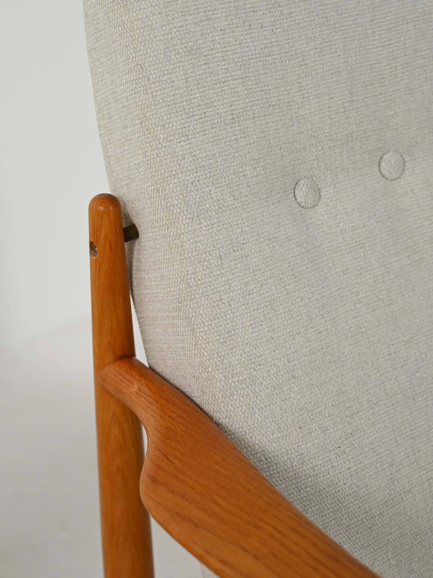 Pair of Scandinavian teak armchairs, 1950s–60s