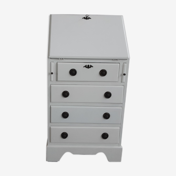 White wood secretary with drawers