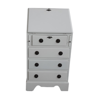 White wood secretary with drawers
