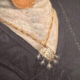 Old painting, portrait of a woman from the early 20th century.