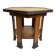 Hexagonal table with six legs in Secession style bordered with brass, attributed to Adolf Loos.