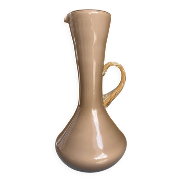 Vintage opaline glass pitcher – Murano style