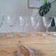 Service of 6 chiseled wine glasses