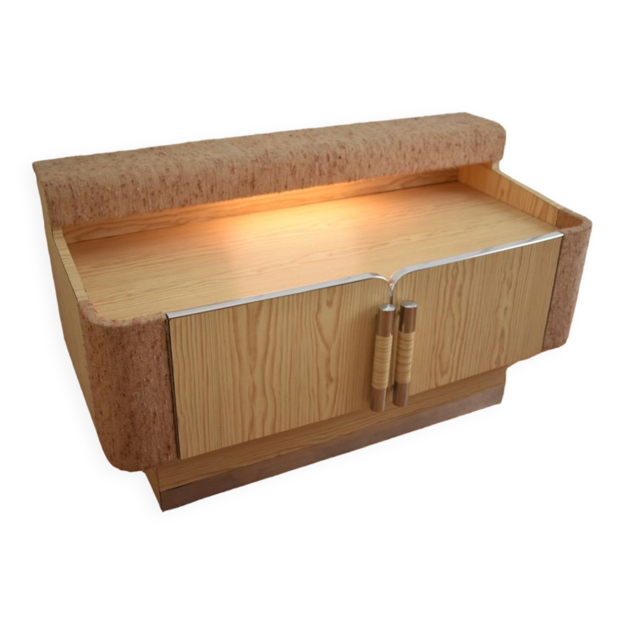 Meuble bar console vinyle vintage en formica