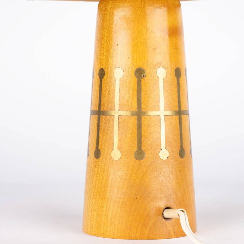 Unique wooden lamp by Stanislav Kučera and manufactured by ÚLUV